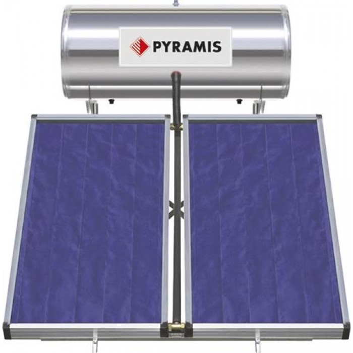 PYRAMIS 026000505  200 lt Ηλιακός Θερμοσίφωνας 3m2 Διπλής ενέργειας ΕΩΣ 12 ΔΟΣΕΙΣ 