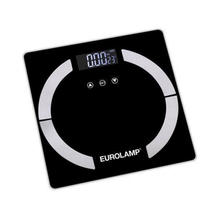 Eurolamp Ψηφιακή Ζυγαριά σε Μαύρο χρώμα 300-70037 ΕΩΣ 12 ΔΟΣΕΙΣ