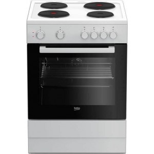 BEKO FSM66001GW Κουζίνα Ηλεκτρική με Εμαγιε Εστίες ΕΩΣ 12 ΔΟΣΕΙΣ