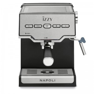 Izzy Napoli IZ-6011 224895 Αυτόματη Μηχανή Espresso 1000W Πίεσης 20bar Ασημί ΕΩΣ 12 ΔΟΣΕΙΣ