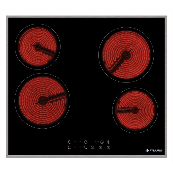 PYRAMIS 58HL 4008 (034060501) Εστία Κεραμική Άνω Πάγκου με Inox Πλαίσιο ΕΩΣ 12 ΔΟΣΕΙΣ