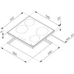 PYRAMIS 58HL 4008 (034060501) Εστία Κεραμική Άνω Πάγκου με Inox Πλαίσιο ΕΩΣ 12 ΔΟΣΕΙΣ - Image 3