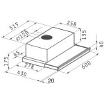 ΣΥΡΟΜΕΝΟΙ ΑΠΟΡΡΟΦΗΤΗΡΕΣ PYRAMIS 60CM ESSENTIAL 065017001 INOX ΕΩΣ 12 ΔΟΣΕΙΣ - Image 2