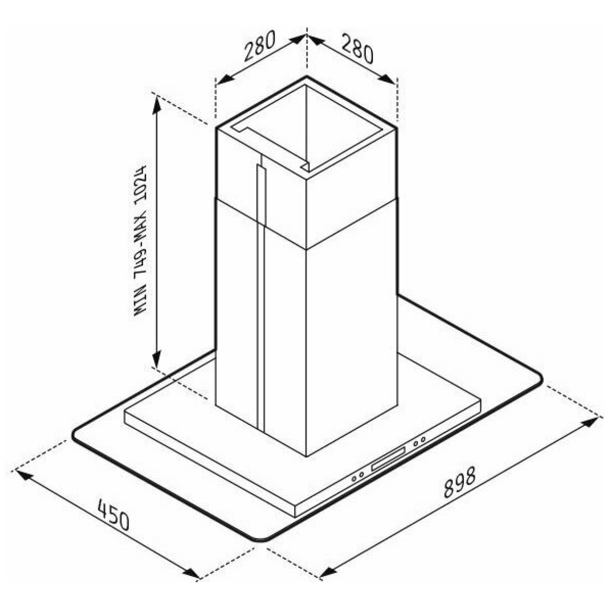 PYRAMIS (065018501) Cielo Premium Απορροφητήρας Νησίδα 90cm Inox ΕΩΣ 12 ΔΟΣΕΙΣ - Image 2