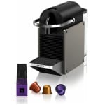 Krups XN306TV Pixie Καφετιέρα για Κάψουλες Nespresso Πίεσης 19bar Γκρι