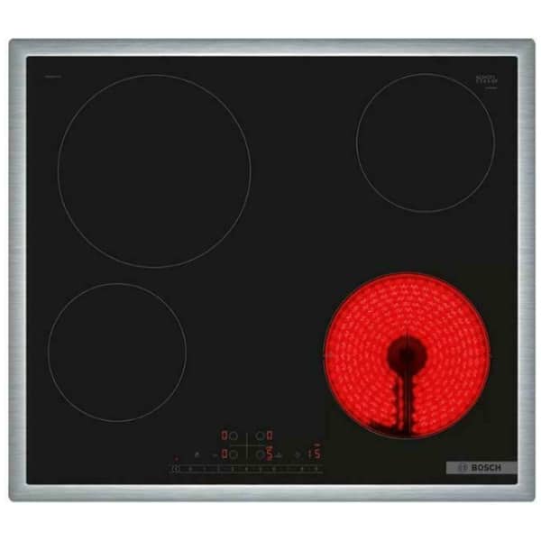 BOSCH PKE645FP2E Κεραμική Εστία Αυτόνομη 58.3x51.3 Inox ΕΩΣ 12 ΔΟΣΕΙΣ