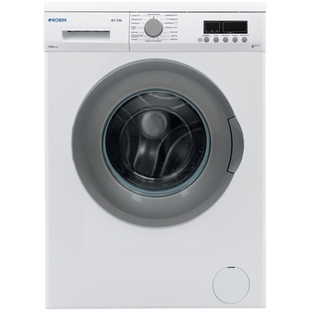 RΟΒΙΝ RT-750S Πλυντήριο Ρούχων 7kg 1000 Στροφών ΕΩΣ 12 ΔΟΣΕΙΣ - Image 1