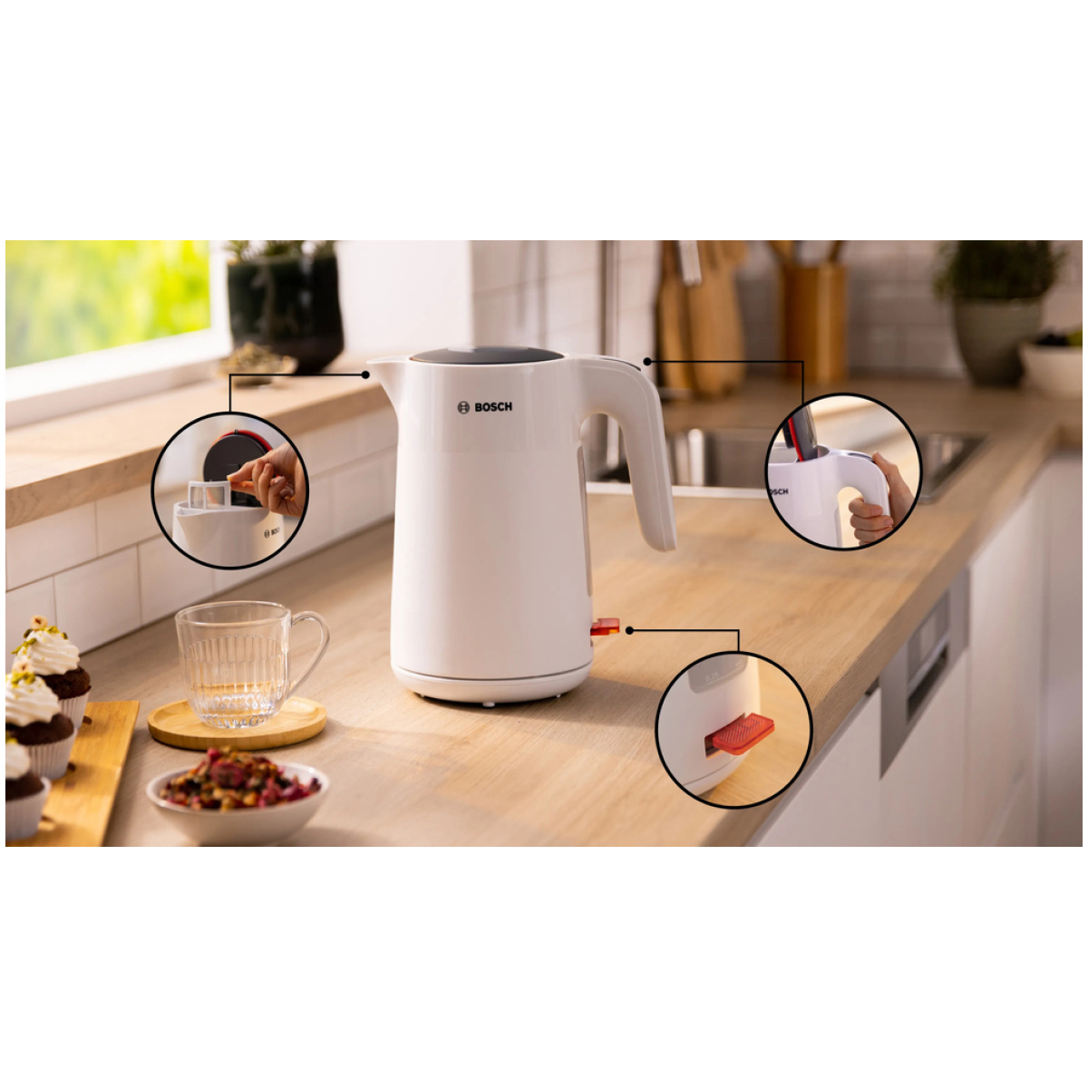 ΒΡΑΣΤΗΡΑΣ BOSCH TWK2M161 1.7LT 2400W ΛΕΥΚΟΣ ΕΩΣ 12 ΔΟΣΕΙΣ - Image 2