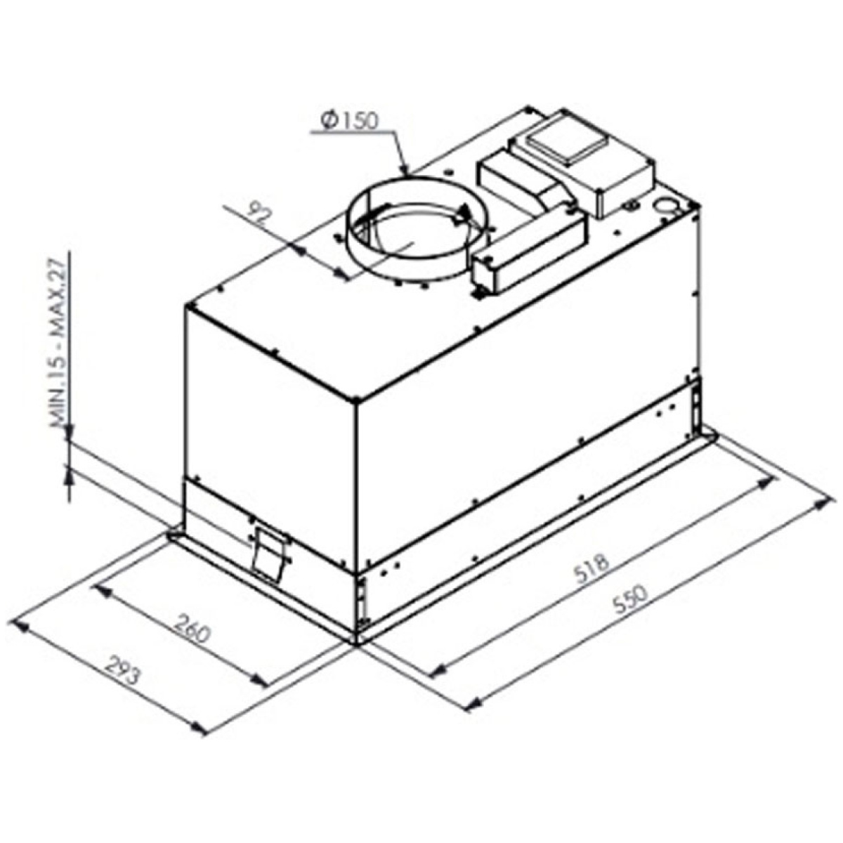 PYRAMIS Plus (065036701) Μηχανισμός Απορρόφησης 55cm Inox ΕΩΣ 12 ΔΟΣΕΙΣ - Image 3
