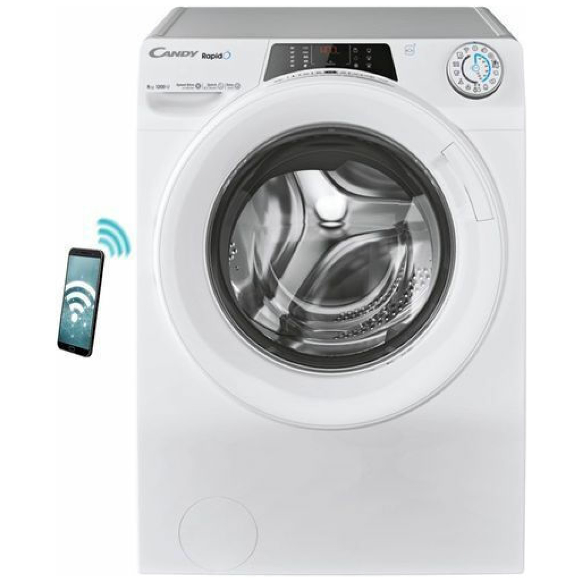 Candy RO 1284DWMT/1-S Πλυντήριο Ρούχων 8kg με Ατμό 1200 Στροφών A Λευκό ΕΩΣ 12 ΔΟΣΕΙΣ - Image 1