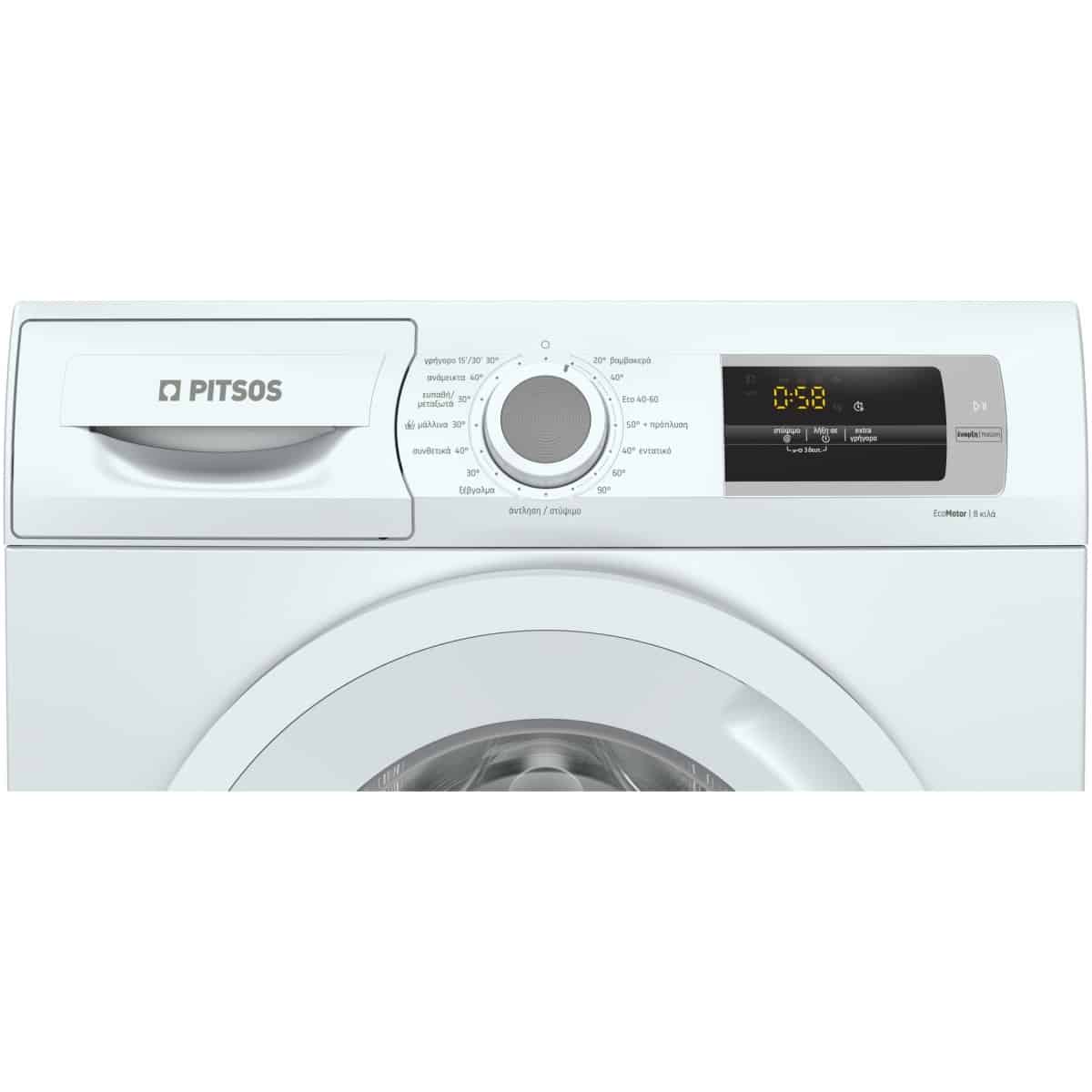 PITSOS WNP1200D8 Πλυντήριο ρούχων 8KG A+++ ΕΩΣ 12 ΔΟΣΕΙΣ - Image 6