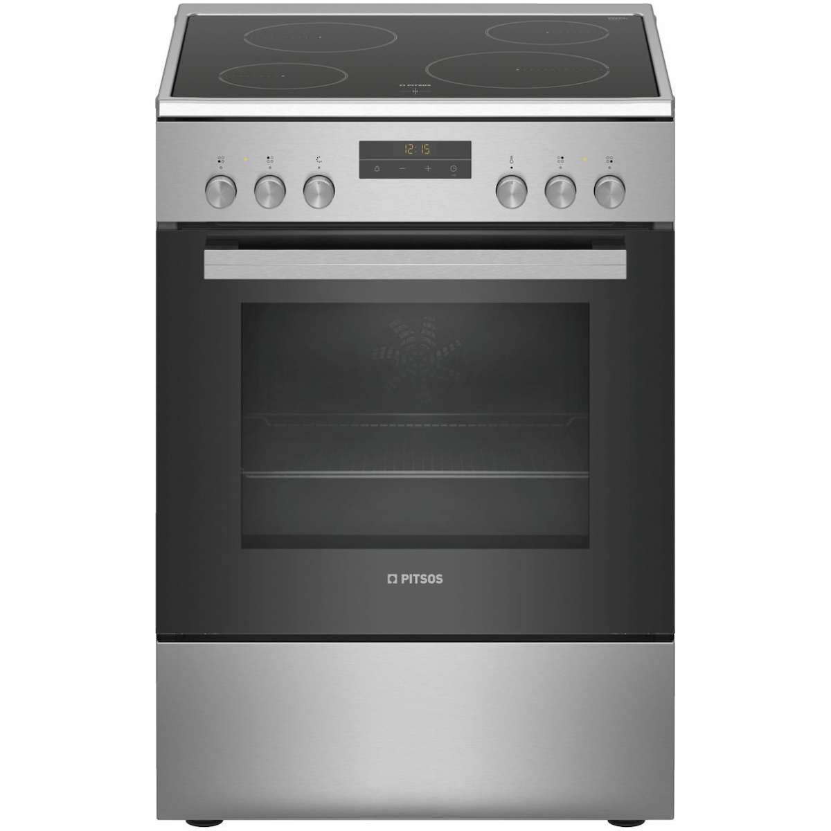PITSOS PHN039150 Κουζίνα Ηλεκτρική με Κεραμική Εστίες Inox ΕΩΣ 12 ΔΟΣΕΙΣ - Image 1