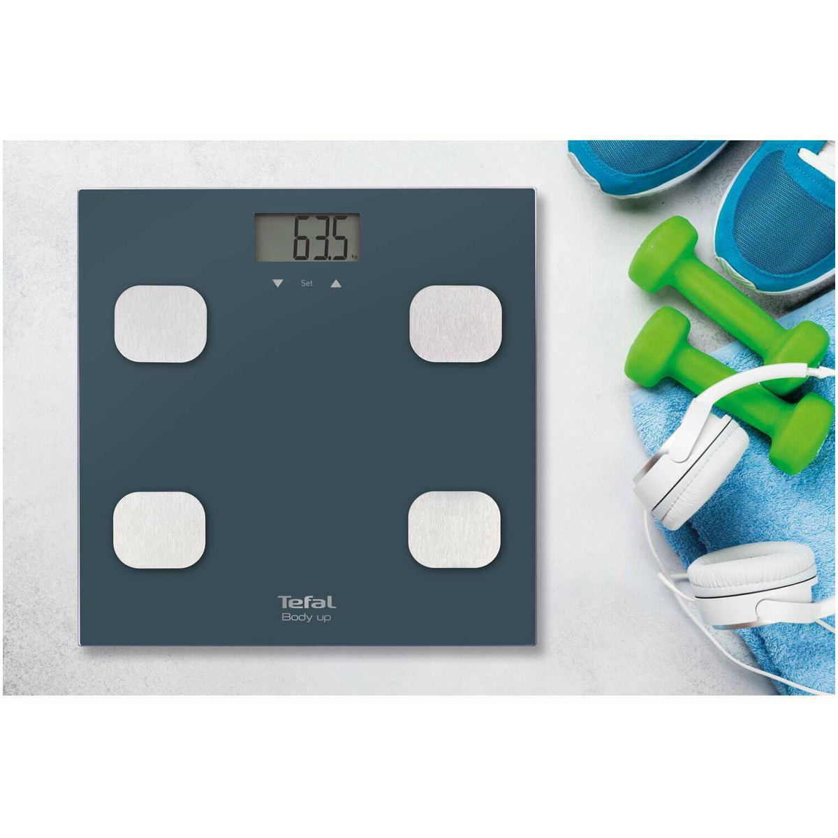 Tefal BM2520 Body Up Ψηφιακή Ζυγαριά με Λιπομετρητή σε Navy Μπλε χρώμα - Image 2