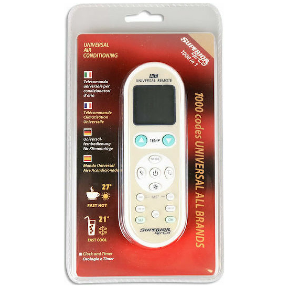 Superior Electronics Airco 1000 ΙΝ 1 188-0016 Universal Τηλεχειριστήριο για Κλιματιστικό - Image 2