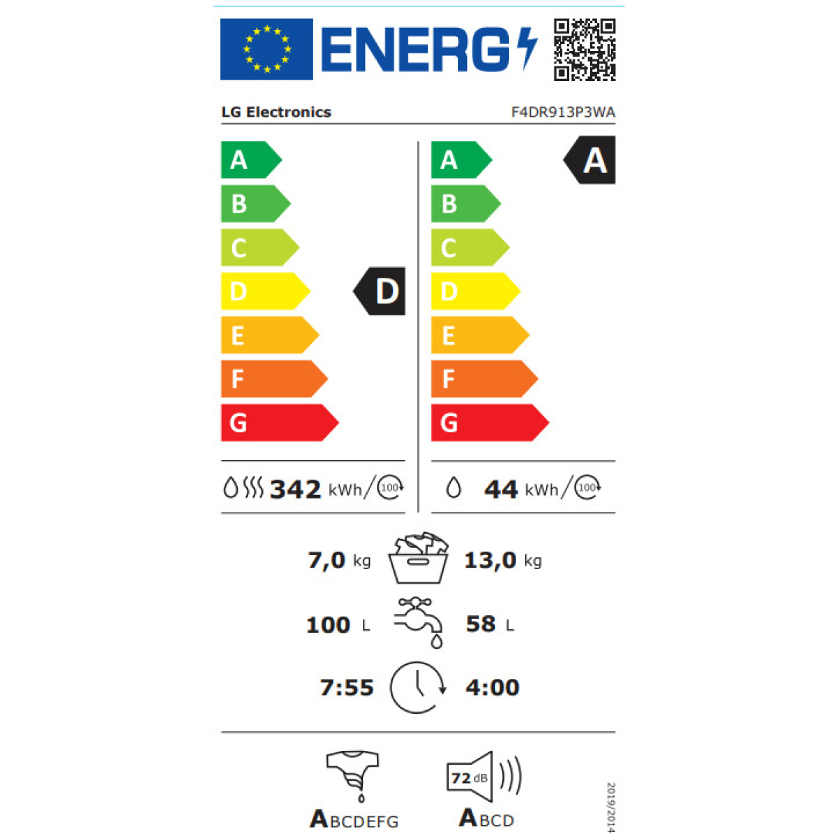 LG F4DR913P3WA 13KG/7KG ΠΛΥΝΤΗΡΙΟ ΣΤΕΓΝΩΤΗΡΙΟ ΡΟΥΧΩΝ ΑΤΜΟΥ 1400 Στροφές με Wi-Fi - Image 2