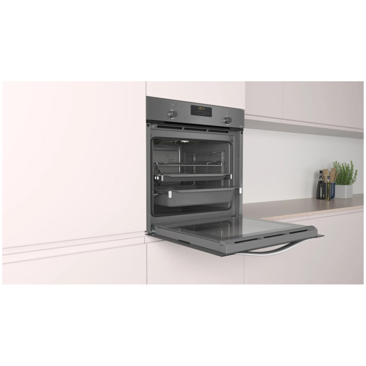 PITSOS PH33M46A2 Φούρνος άνω Πάγκου 71lt χωρίς Εστίες Π59.4cm Γκρι ΕΩΣ 12 ΔΟΣΕΙΣ - Image 2