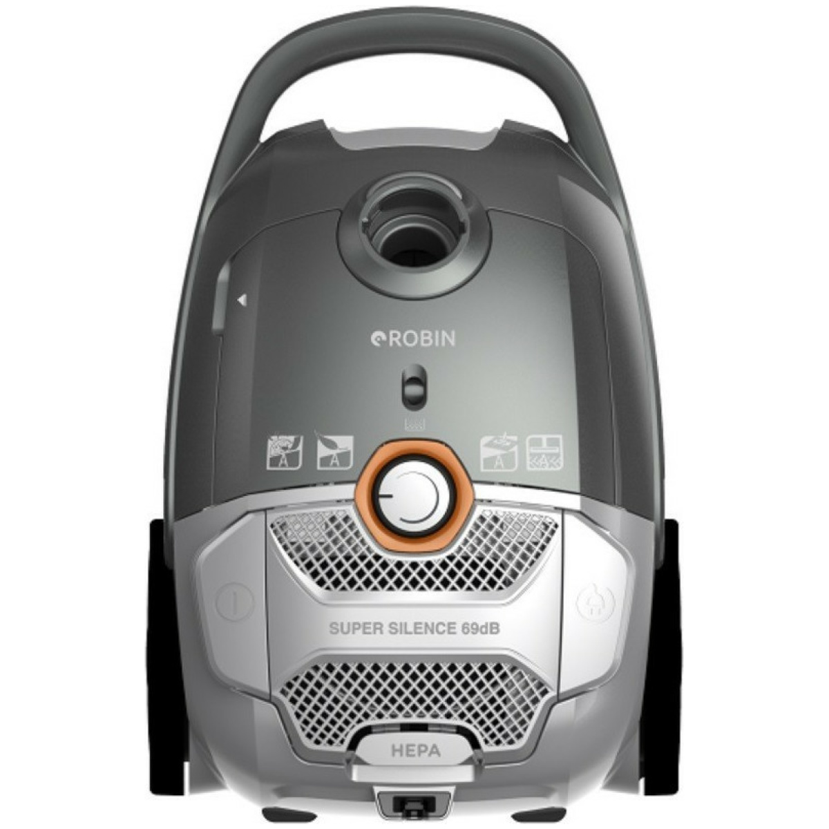 ROBIN RB-1801 Ηλεκτρική Σκούπα 700W με Σακούλα 3lt Γκρι ΕΩΣ 12 ΔΟΣΕΙΣ - Image 1