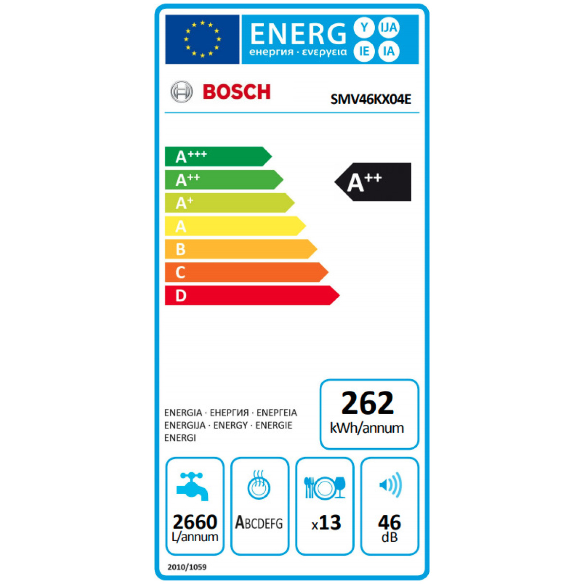 BOSCH SMV46KX04E Πλυντήριο Πίατων Εντοιχιζόμενο A++ ΕΩΣ 12 ΔΟΣΕΙΣ - Image 7