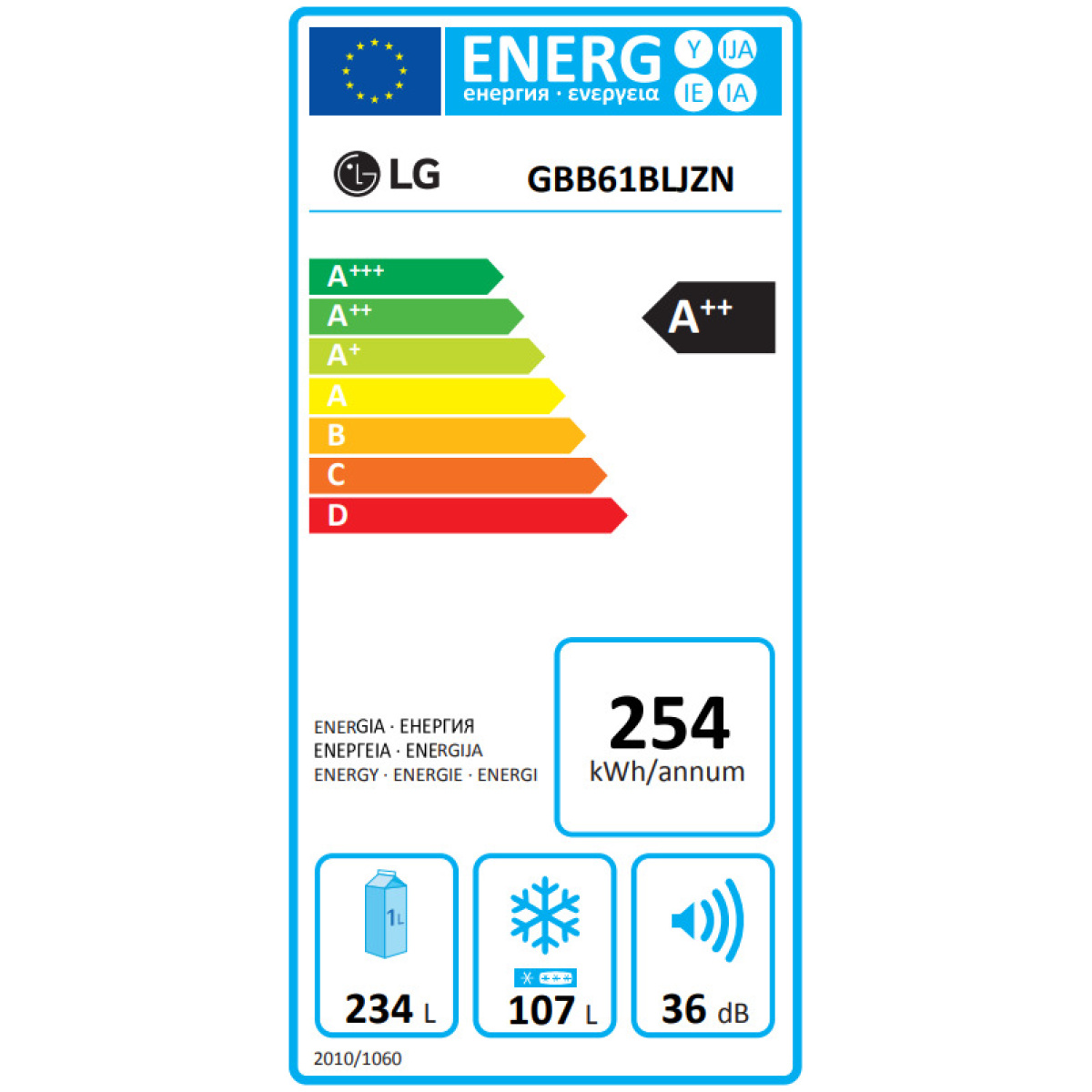 LG GBB61BLJZN Ψυγειοκαταψύκτης Total NoFrost Μαύρος A++ ΕΩΣ 12 ΔΟΣΕΙΣ - Image 3