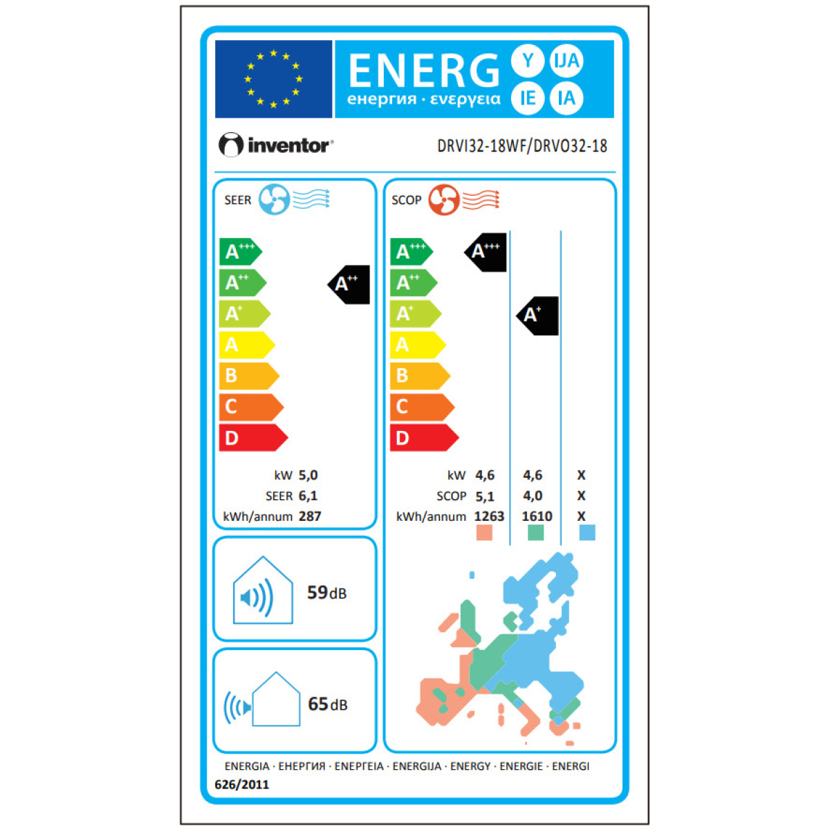 ΚΛΙΜΑΤΙΣΤΙΚΑ INVENTOR DARK DRVI32-18WF / DRVO32-18 18000BTU A+++ INVERTER WIFI ΕΩΣ 12 ΔΟΣΕΙΣ - Image 5