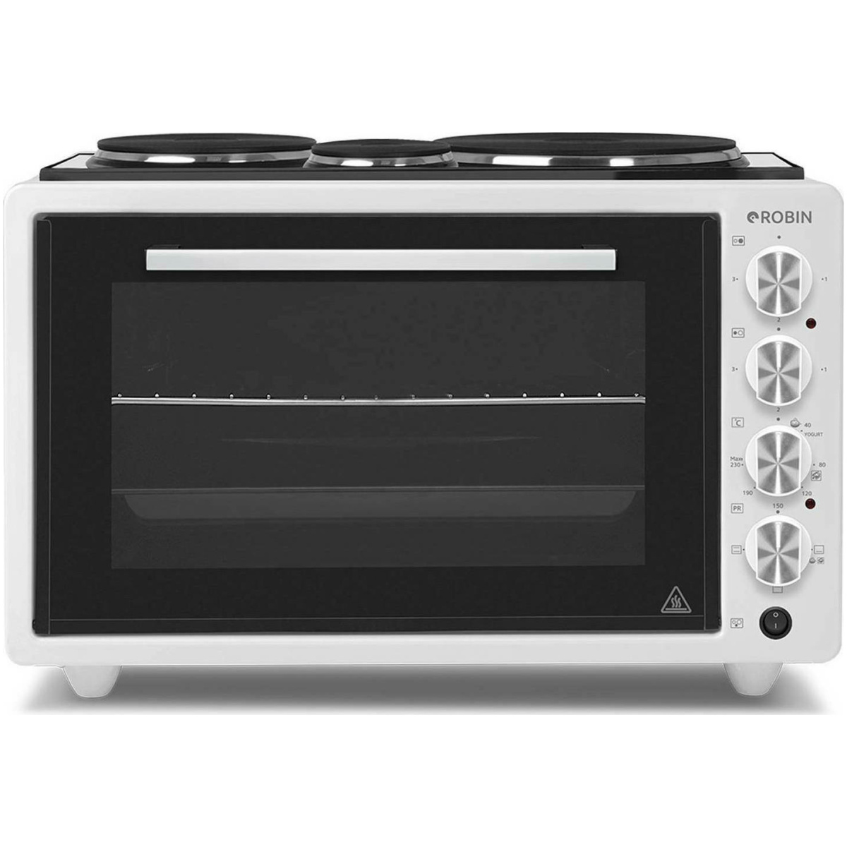 ROBIN ZK-35 Ηλεκτρικό Φουρνάκι 42lt με 3 Εστίες ΕΩΣ 12 ΔΟΣΕΙΣ - Image 1