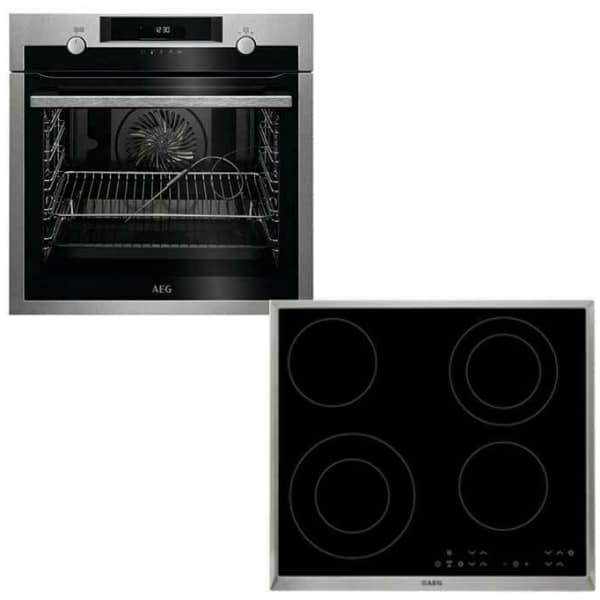 AEG BCE558370M + HK634021XB  Κουζίνα Εντοιχιζόμενη με Κεραμικές Εστίες ΕΩΣ 12 ΔΟΣΕΙΣ