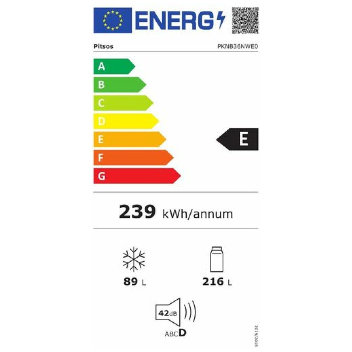 PITSOS PKNB36NWE0 Ψυγειοκαταψύκτης NoFrost Λευκό A++ ΕΩΣ 12 ΔΟΣΕΙΣ - Image 3
