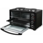 LIFE 221-0162 Kouzinaki 382 Ηλεκτρικό Φουρνάκι 38lt με 2 Εστίες και Αέρα ΕΩΣ 12 ΔΟΣΕΙΣ - Image 2