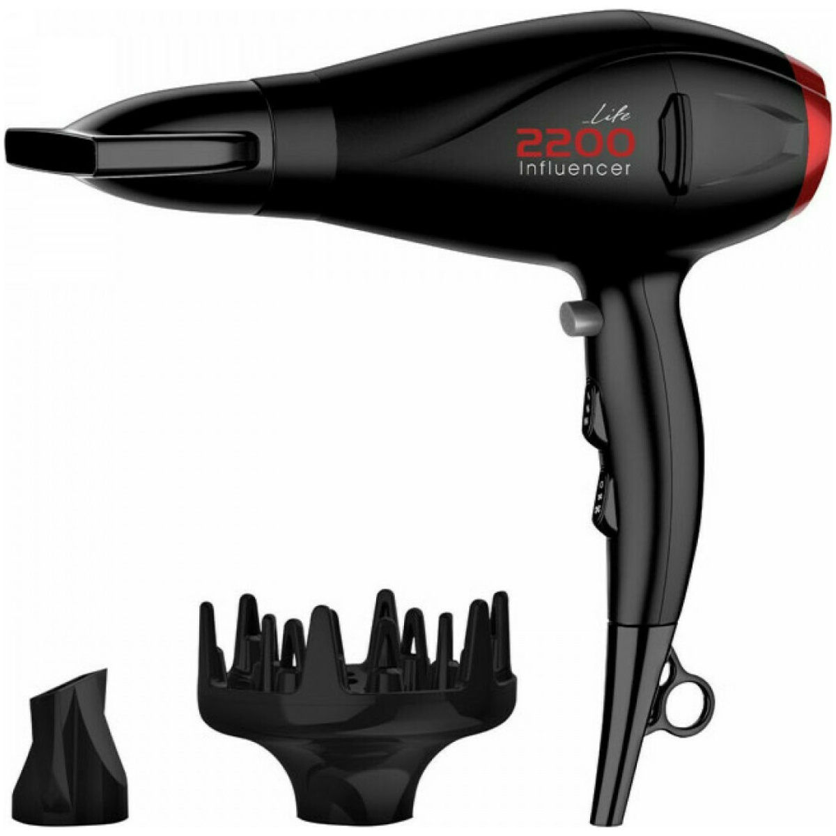 LIFE Influencer Hairdryer Ionic Πιστολάκι Μαλλιών με Φυσούνα 2200W 221-0196 - Image 1