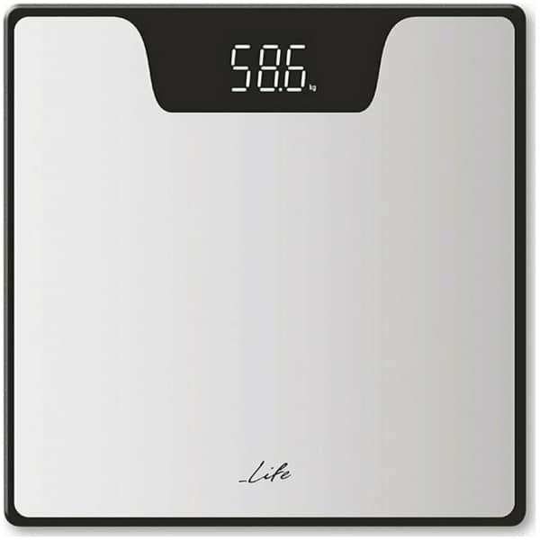 LIFE MONDAY 221-0217 Ψηφιακή Ζυγαριά Μπάνιου σε Ασημί χρώμα ΕΩΣ 12 ΔΟΣΕΙΣ