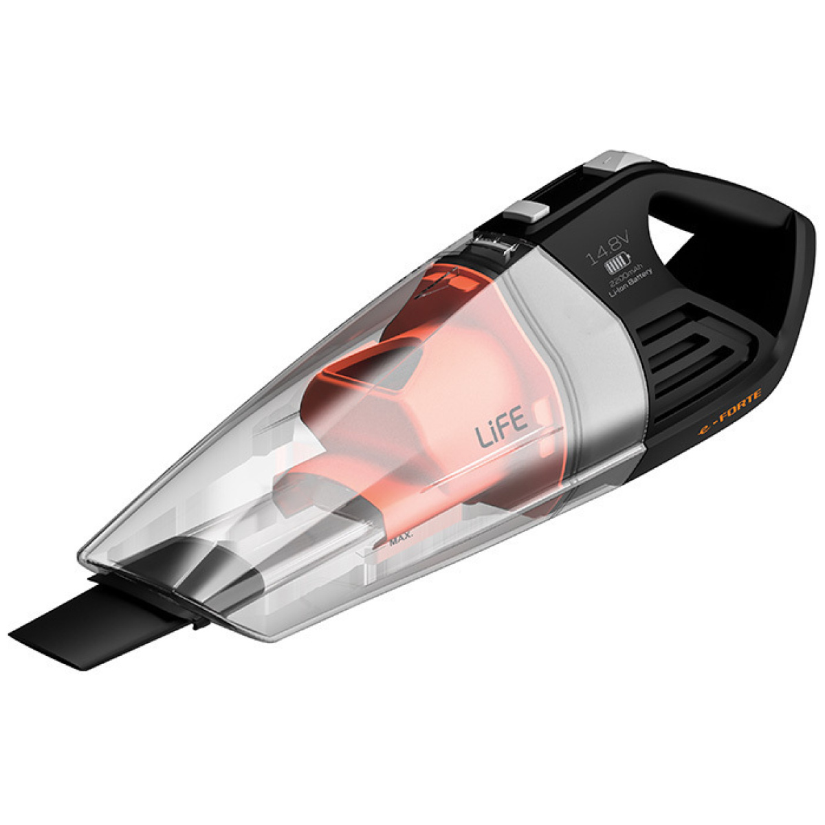 Life e-FORTE Επαναφορτιζόμενο Σκουπάκι Χειρός 14.8V Μαύρο (221-0240) (ΕΩΣ 12 ΔΟΣΕΙΣ) - Image 2