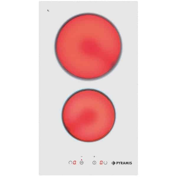 Pyramis 29HL 246 WH Domino Κεραμική Εστία Αυτόνομη με Λειτουργία Κλειδώματος 29x51εκ. (ΕΩΣ 12 ΔΟΣΕΙΣ)