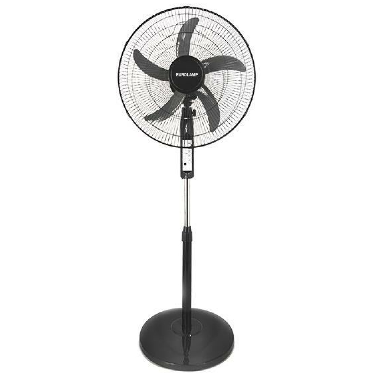 EUROLAMP 300-20013 ΑΝΕΜΙΣΤΗΡΑΣ ΟΡΘΟΣΤΑΤΗΣ ΜΕ ΚΟΝΤΡΟΛ ΜΑΥΡΟΣ Φ50 60W ΕΩΣ 12 ΔΟΣΕΙΣ - Image 1
