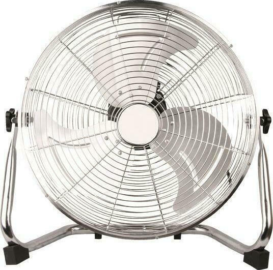 300-21501-a4a.jpeg EUROLAMP 300-21501 Ανεμιστήρας δαπέδου ΙΝΟΧ Φ40 90W - Image 1