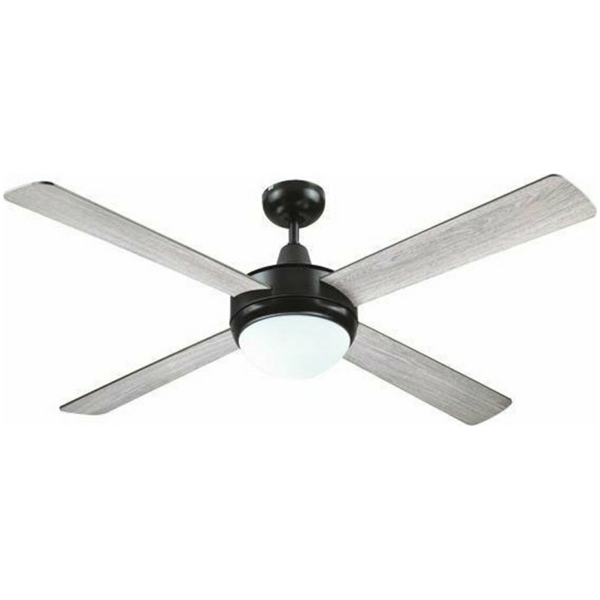 EUROLAMP 300-25002 Ανεμιστήρας οροφής με Led φως 12W 4000K με 4 καφέ φτερωτές και κοντρόλ Φ132 70W ΕΩΣ 12 ΔΟΣΕΙΣ - Image 1