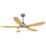 EUROLAMP 300-25039 ΑΝΕΜΙΣΤΗΡΑΣ ΟΡΟΦΗΣ ΓΚΡΙ ΚΑΙ ΞΥΛΟ ΜΕ LED ΦΩΣ ΚΑΙ ΚΟΝΤΡΟΛ Φ137 DC 55W ΕΩΣ 12 ΔΟΣΕΙΣ