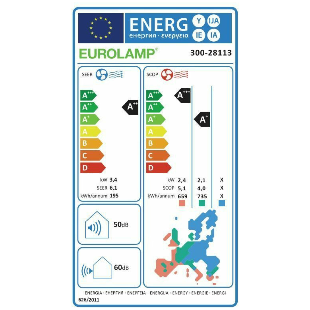 EUROLAMP 3D AIR ZEPHYRUS ΚΛΙΜΑΤΙΣΤΙΚΟ 300-28113 INVERTER 12000BTU ΜΕ Wifi ΚΑΙ ΙΟΝΙΣΤΗ ΕΩΣ 12 ΔΟΣΕΙΣ - Image 2