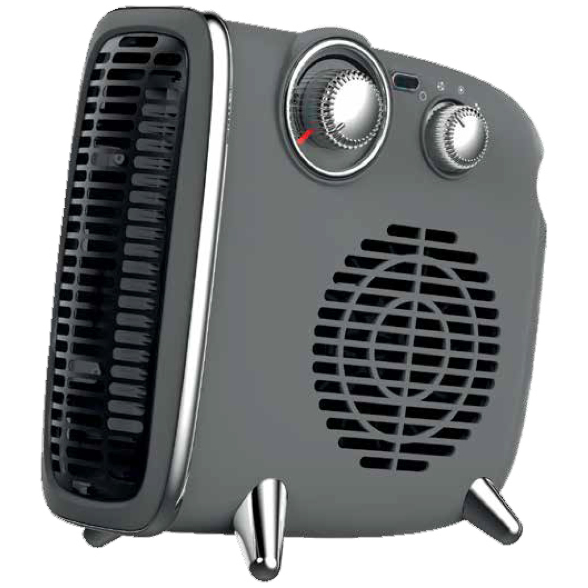 EUROLAMP 300-41202 Vintage Αερόθερμο Δωματίου Γκρί 1800W ΕΩΣ 12 ΔΟΣΕΙΣ - Image 1