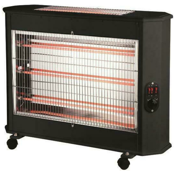 EUROLAMP 300-41403 Θερμάστρα Χαλαζία Με Θερμοστάτη 2800W ΕΩΣ 12 ΔΟΣΕΙΣ