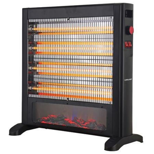 EUROLAMP 300-41406 ΘΕΡΜΑΣΤΡΑ ΧΑΛΑΖΙΑ 2400W ΜΑΥΡΗ ΜΕ ΘΕΡΜΟΣΤΑΤΗ ΚΑΙ ΕΦΕ ΦΛΟΓΑΣ (ΕΩΣ 12 ΔΟΣΕΙΣ)