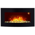 Eurolamp Επιτοίχιο Ηλεκτρικό Τζάκι 2000W Μαύρο 300-41750 (ΕΩΣ 12 ΔΟΣΕΙΣ)