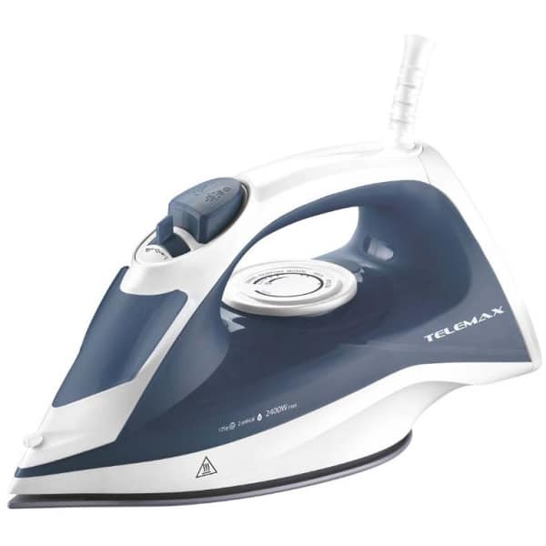 Telemax Easy Press Σίδερο Ατμού 2400W με Κεραμική Πλάκα και Συνεχόμενη Παροχή 30gr/min 31-2400 (ΕΩΣ 12 ΔΟΣΕΙΣ)
