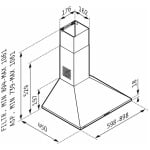 ΑΠΟΡΡΟΦΗΤΗΡΕΣ ΚΑΜΙΝΑΔΑ PYRAMIS CLASSIC LUX INOX ΤΕΤΡΑΓΩΝΗ 90CM 065030202 ΕΩΣ 12 ΔΟΣΕΙΣ - Image 2