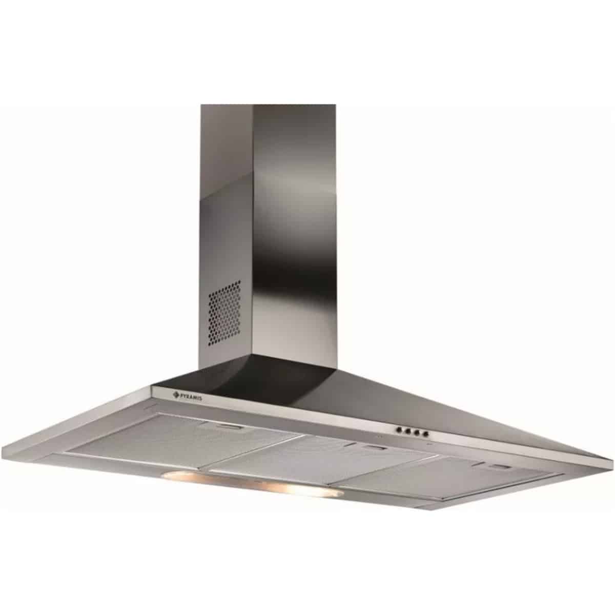 ΑΠΟΡΡΟΦΗΤΗΡΕΣ ΚΑΜΙΝΑΔΑ PYRAMIS CLASSIC LUX INOX ΤΕΤΡΑΓΩΝΗ 90CM 065030202 ΕΩΣ 12 ΔΟΣΕΙΣ - Image 1
