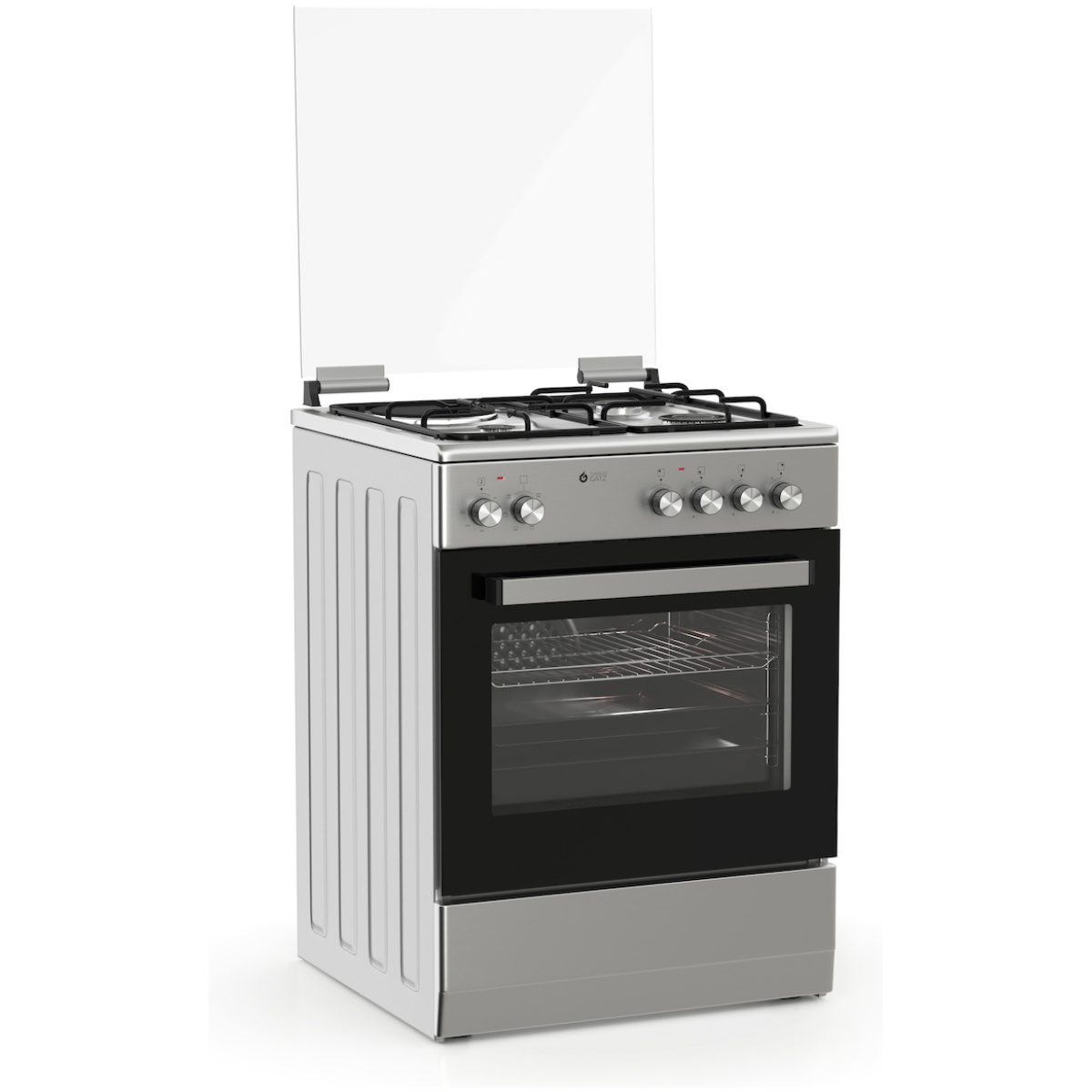 Thermogatz TGS 3521 IX Κουζίνα 60lt με Εστίες Υγραερίου & Ρεύματος Π60εκ. Inox ΕΩΣ 12 ΔΟΣΕΙΣ - Image 1