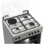 Thermogatz TGS 3521 IX Κουζίνα 60lt με Εστίες Υγραερίου & Ρεύματος Π60εκ. Inox ΕΩΣ 12 ΔΟΣΕΙΣ - Image 2