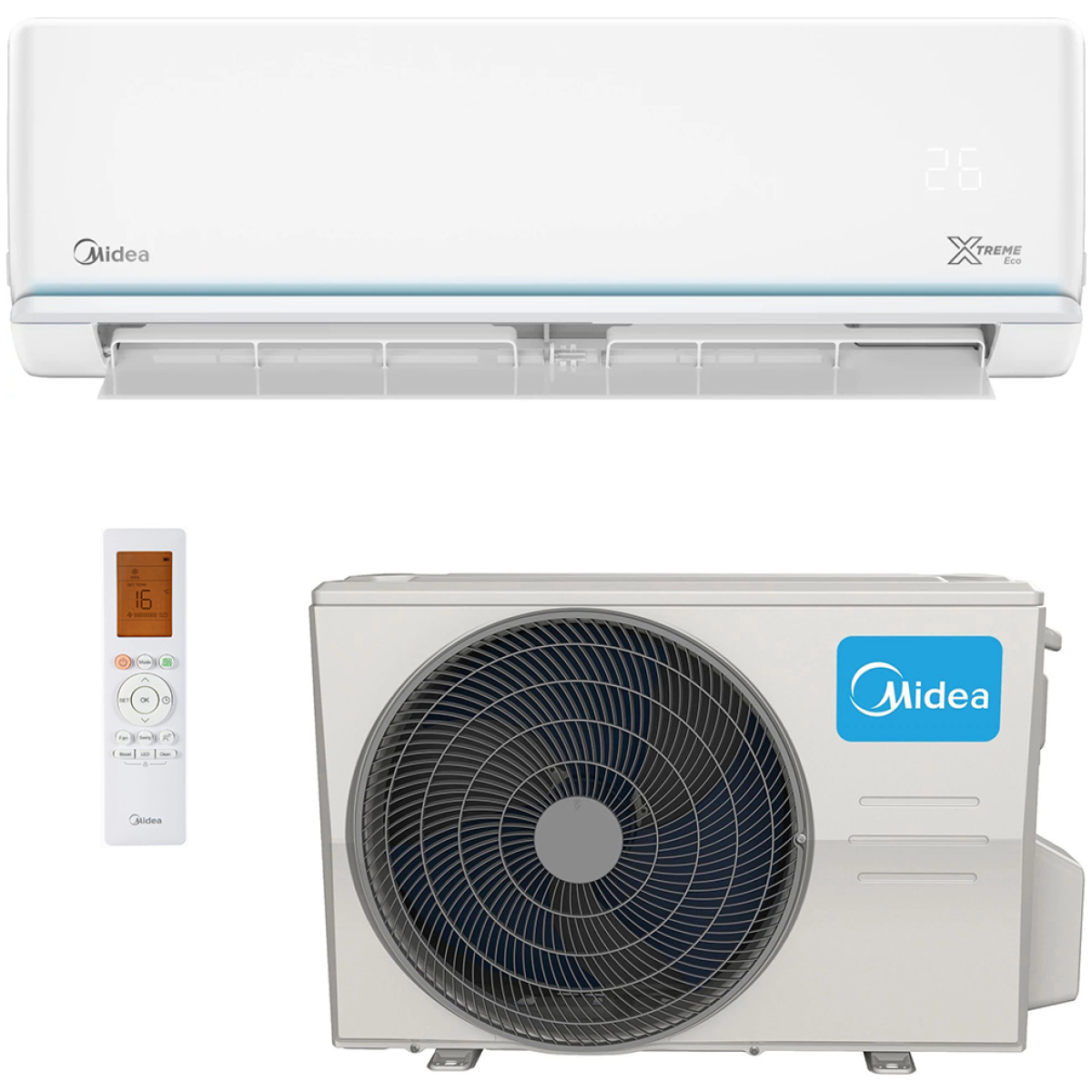 Midea AG2Eco-09NXD0-I/AG2Eco-09N8D0-O Κλιματιστικό Inverter 9000 BTU A++/A+ με Ιονιστή και WiFi ΕΩΣ 12 ΔΟΣΕΙΣ - Image 2
