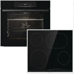 Gorenje BOS6737E06BG + ECT43X Φούρνος άνω Πάγκου 77lt με Κεραμικές Εστίες Π59.5εκ. Μαύρος ΕΩΣ 12 ΔΟΣΕΙΣ