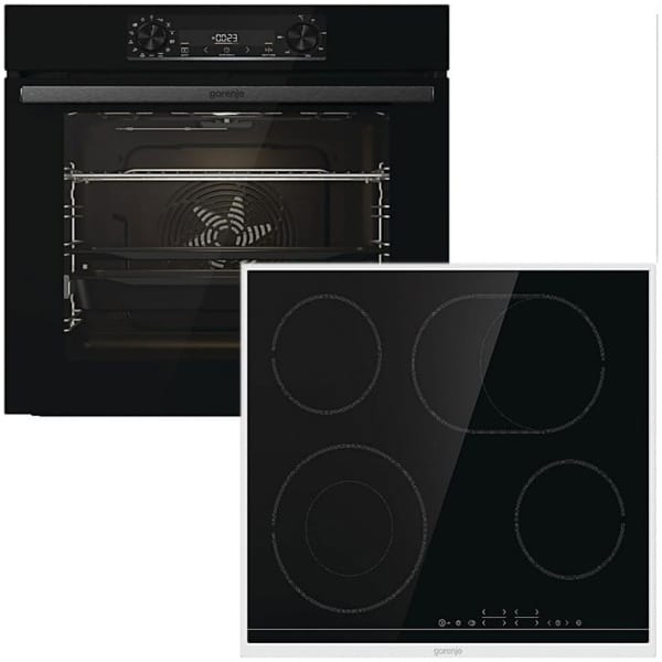 Gorenje BOS6737E06BG + ECT43X Φούρνος άνω Πάγκου 77lt με Κεραμικές Εστίες Π59.5εκ. Μαύρος ΕΩΣ 12 ΔΟΣΕΙΣ