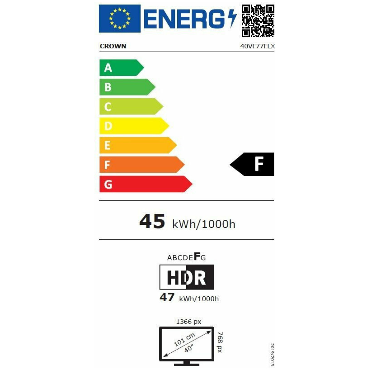 Crown Τηλεόραση 40" Full HD LED 40VF77FLX HDR (2024) (ΕΩΣ 12 ΔΟΣΕΙΣ) - Image 2